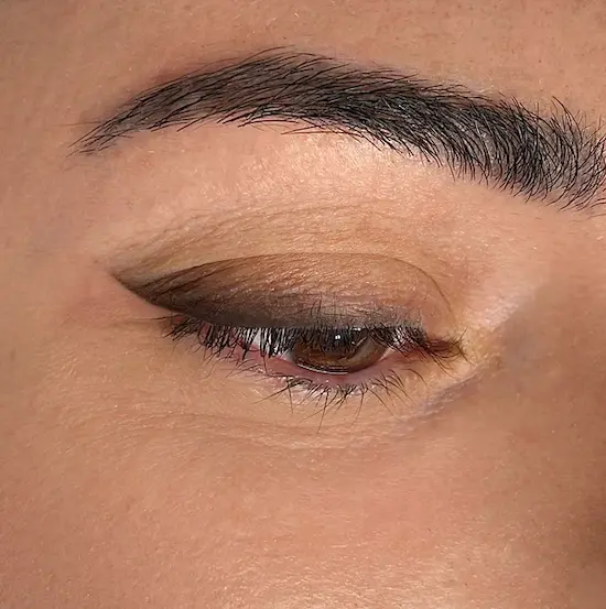 Permanent Make-up Darstellung für Augenbrauen und Eyeliner